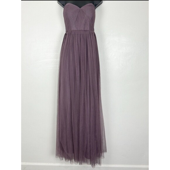 Jenny Yoo Size 12 Anabelle Convertible Tulle Gown Maxi Dress Lilac Dusty Purple - Picture 3 of 12